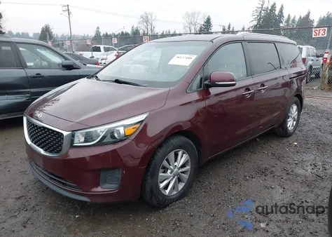 2016 Kia Sedona Lx из США, поврежденный, VIN KNDMB5C14G6103586